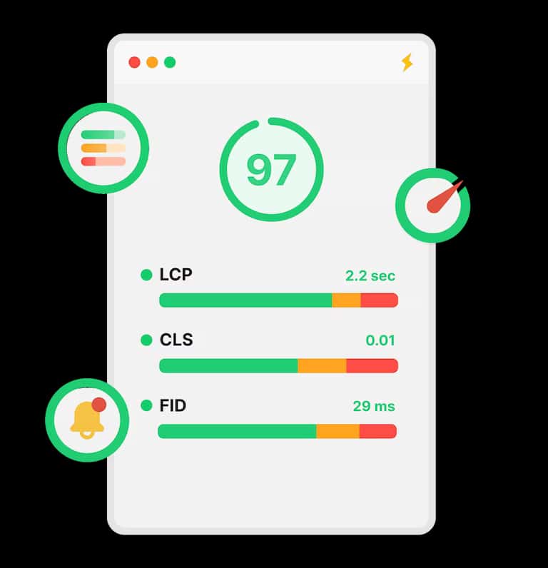 Speed test dashboard visualization