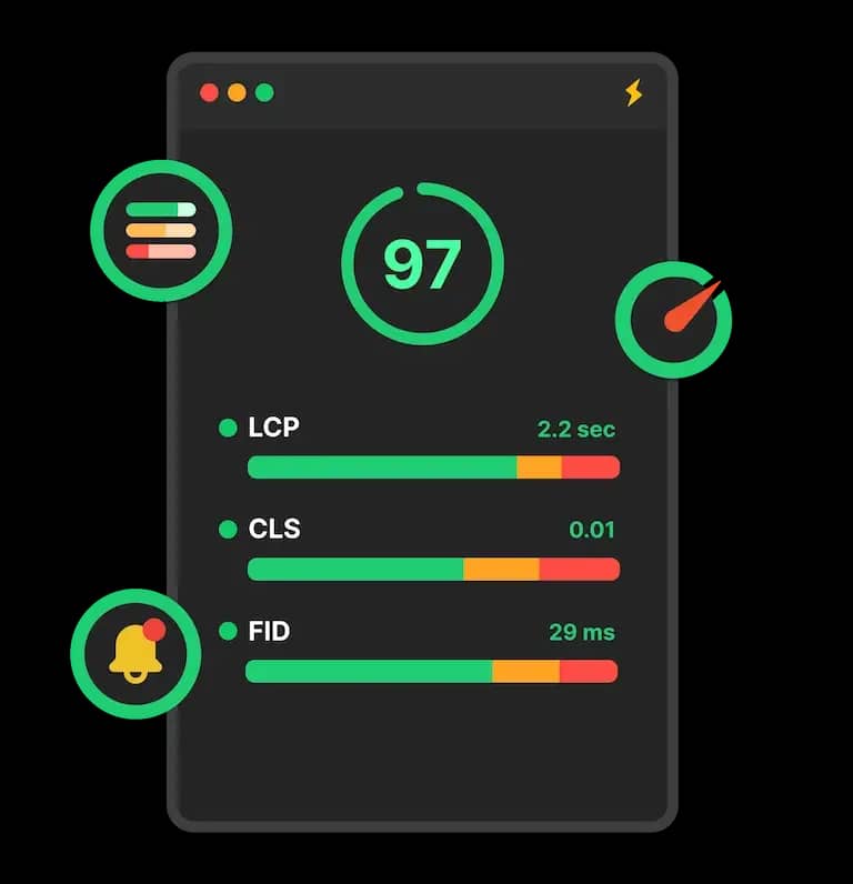 Speed test dashboard visualization